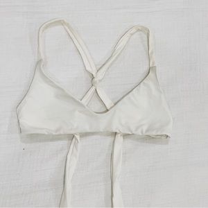 Frankie’s Bikinis Plunge Swim Adjustable Top • Size: XSmall XS • White